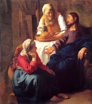  Meer Galerie - Christus im Hause von Maria und Martha Barock Johannes Vermeer